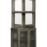 Ram Game Room Corner Bar Cabinet - English Tudor - Backyard Provider