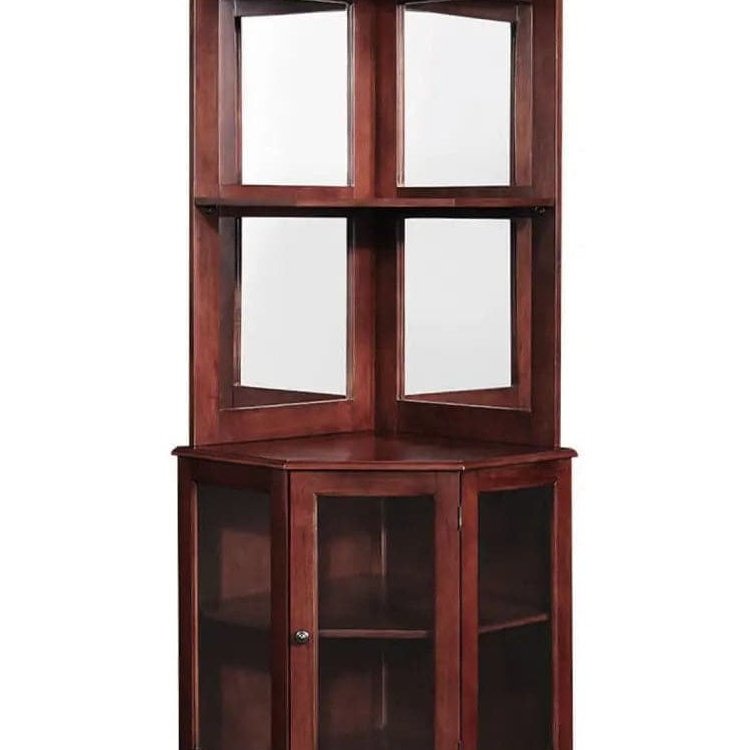 Ram Game Room Corner Corner Bar Cabinet - English Tudor - Backyard Provider