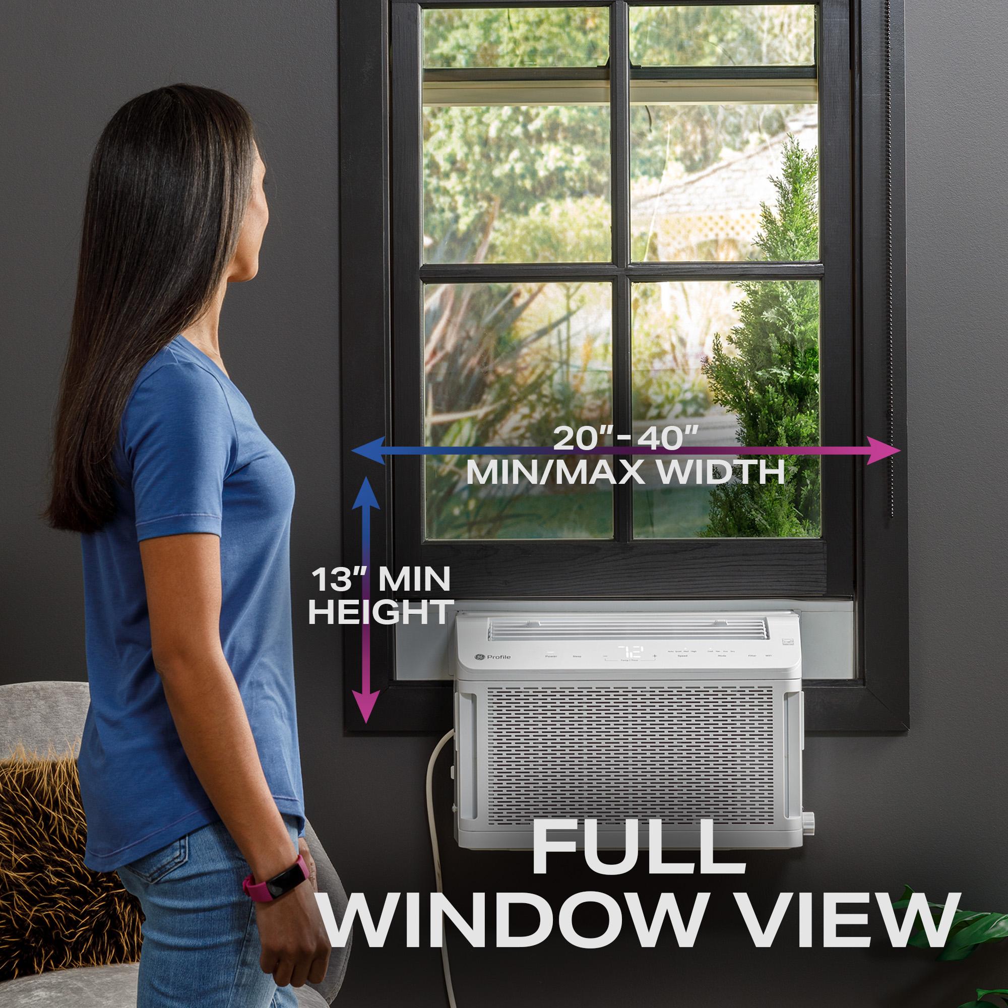 GE APPLIANCES PHNT12CC GE Profile ClearView(TM) ENERGY STAR(R) 12,200 BTU Inverter Smart Ultra Quiet Window Air Conditioner for Large Rooms up to 550 sq. ft. - PHNT12CC-KT