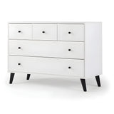 dadada Austin 5-Drawer Dresser - White/Natural