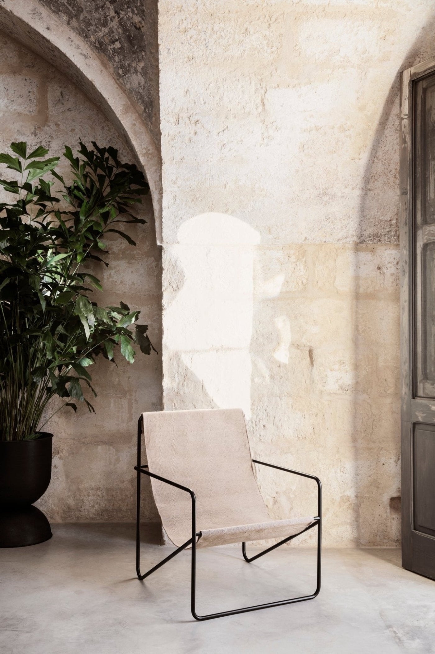 Ferm Living Desert Lounge Chair, Olive Frame - Set of 2