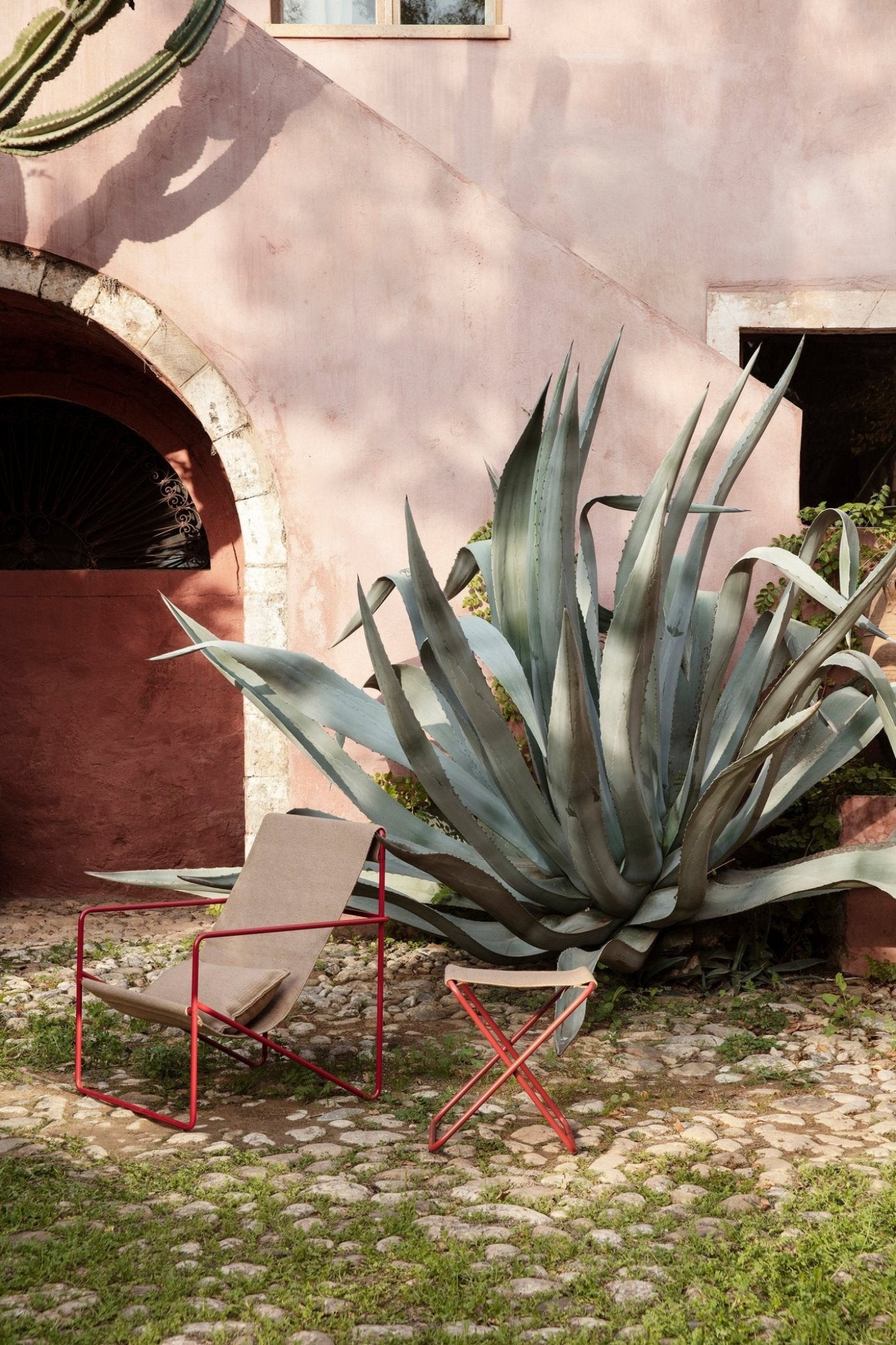 Ferm Living Desert Lounge Chair, Olive Frame - Set of 2