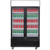 Chef AAA - Commercial 39" 2 Glass Door Merchandiser Refrigerator 33.5 cu.ft. - TSM33R