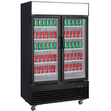 Chef AAA - Commercial 39" 2 Glass Door Merchandiser Refrigerator 33.5 cu.ft. - TSM33R