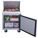 Chef AAA Commercial 29" 12 Pan Salad Sandwich Food Prep Table Refrigerator Mega Top 6.5cu.ft NSF - TSP29M
