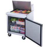 Chef AAA Commercial 29" 12 Pan Salad Sandwich Food Prep Table Refrigerator Mega Top 6.5cu.ft NSF - TSP29M