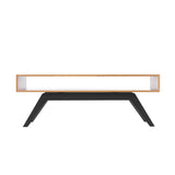 Eastvold Furniture Elko Coffee Table - White Oak - ELKOCOFOAKBLACK