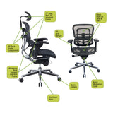 EuroTech Ergohuman Leather Mesh Executive - EUR-LEM6ERGLO