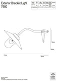 Davey Lighting Exterior Bracket Light 7680 - Canted Corner Mount