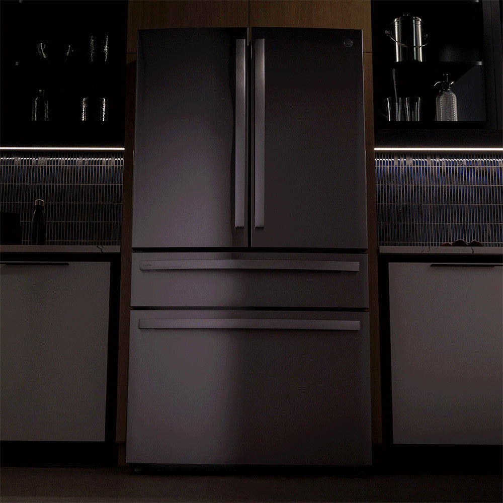 GE Profile 23.2 Cu. Ft. Smart Counter-Depth French-Door Refrigerator, 4-Door, Dual-Dispense AutoFill – PJE23BYWFS-KT