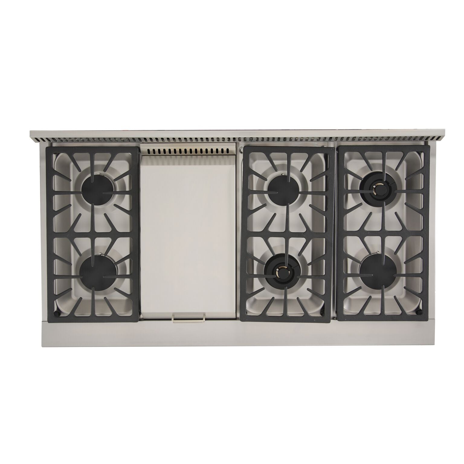 Kucht Professional 48 in. 6.7 cu ft. Natural Gas Range with Silver Knobs - KRG4804U-S