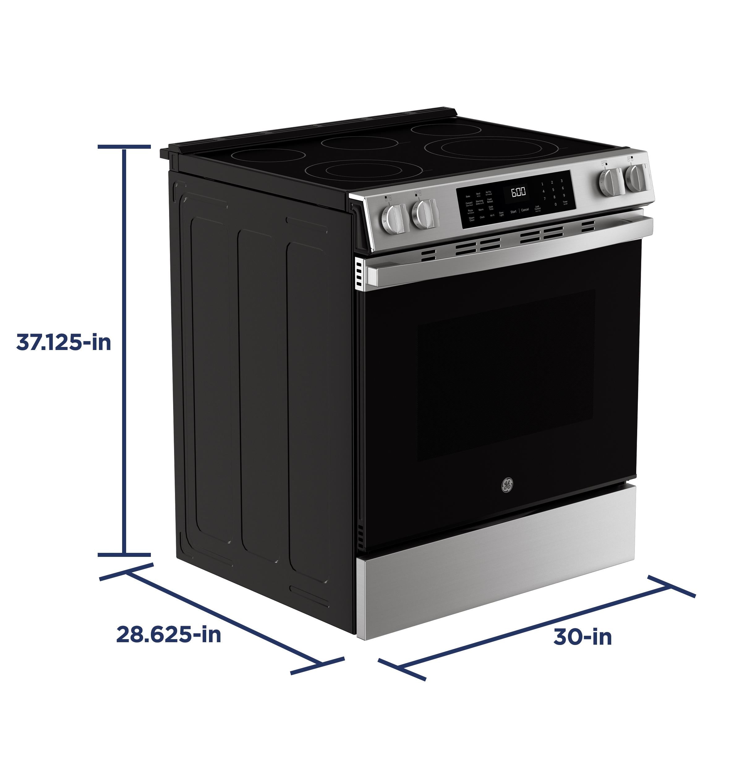 GE APPLIANCES GRS600AVFS GE(R) 30" Slide-In Electric Convection Range with No Preheat Air Fry and EasyWash(TM) Oven Tray - GRS600AVFS-KT