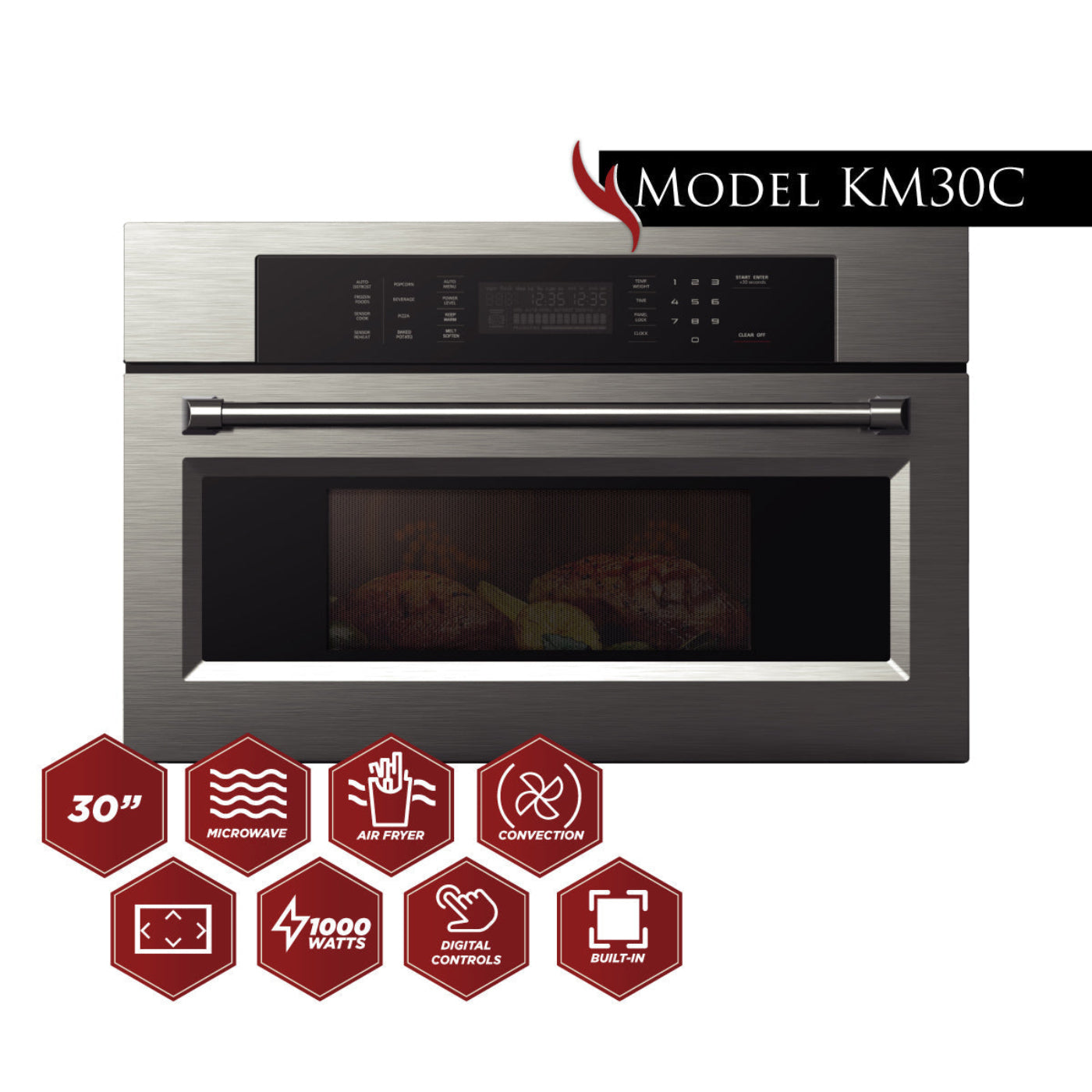 Kucht 30 in. Convection Microwave Oven with Air Fryer - KM30C