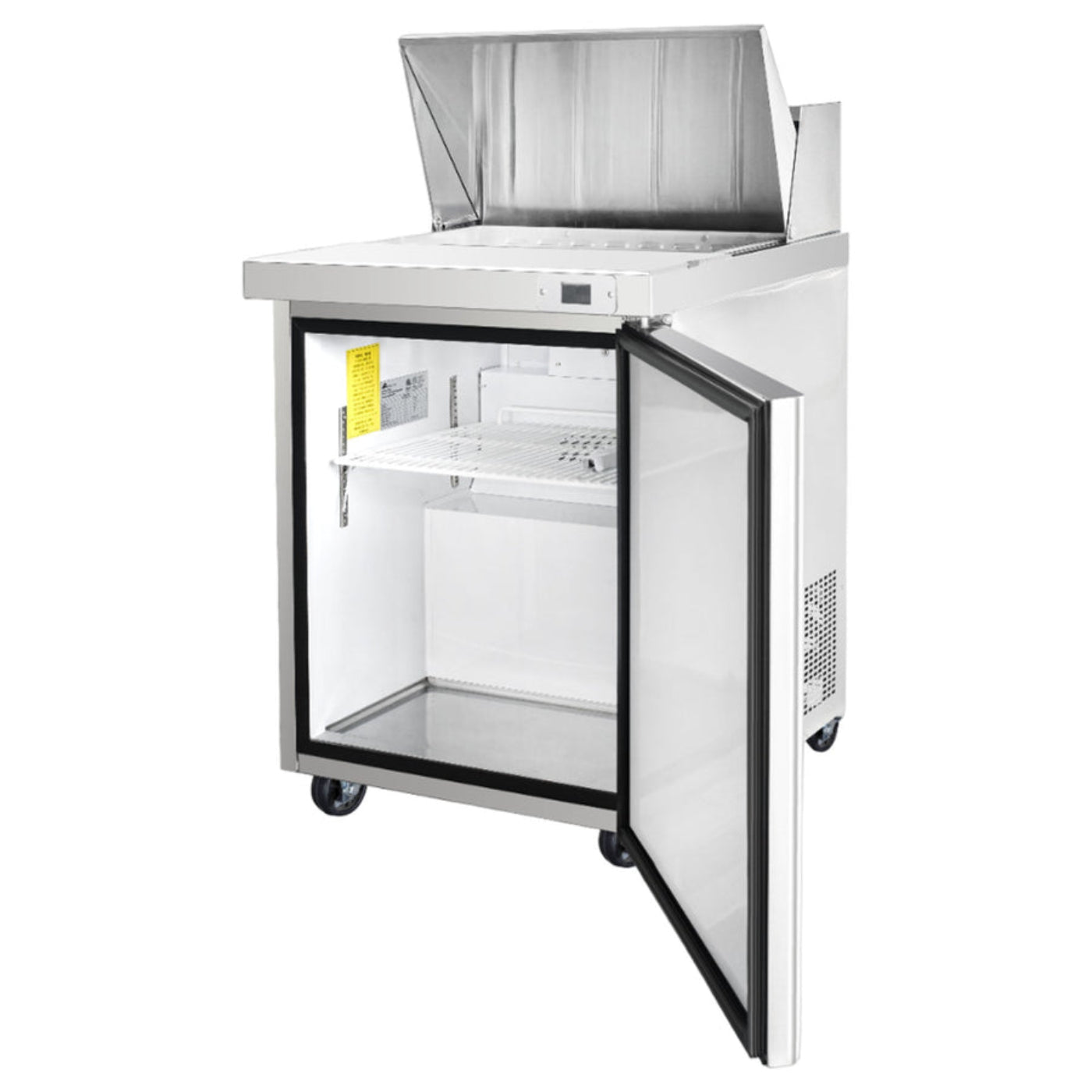 Frigos 29" Sandwich Prep Table Refrigerator, 1 Door, Stainless Steel Floor