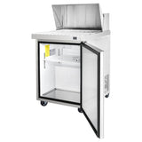 Frigos 29" Sandwich Prep Table Refrigerator, 1 Door, Stainless Steel Floor