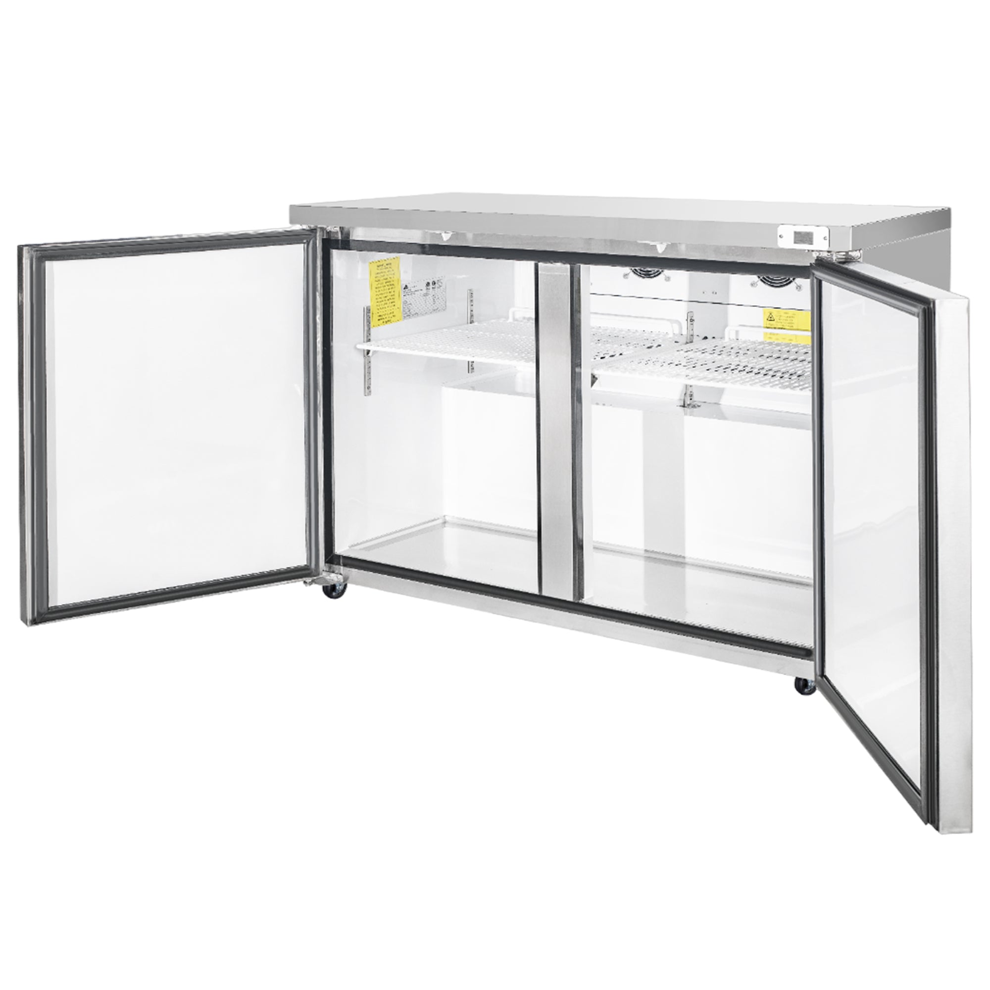 Frigos  Commercial Undercounter Refrigerator 48" Width 2 Door True Frigos FG-UCRF-48 with Aluminum Interior with 304 Stainless Steel Floor -  FG-UCRF-48