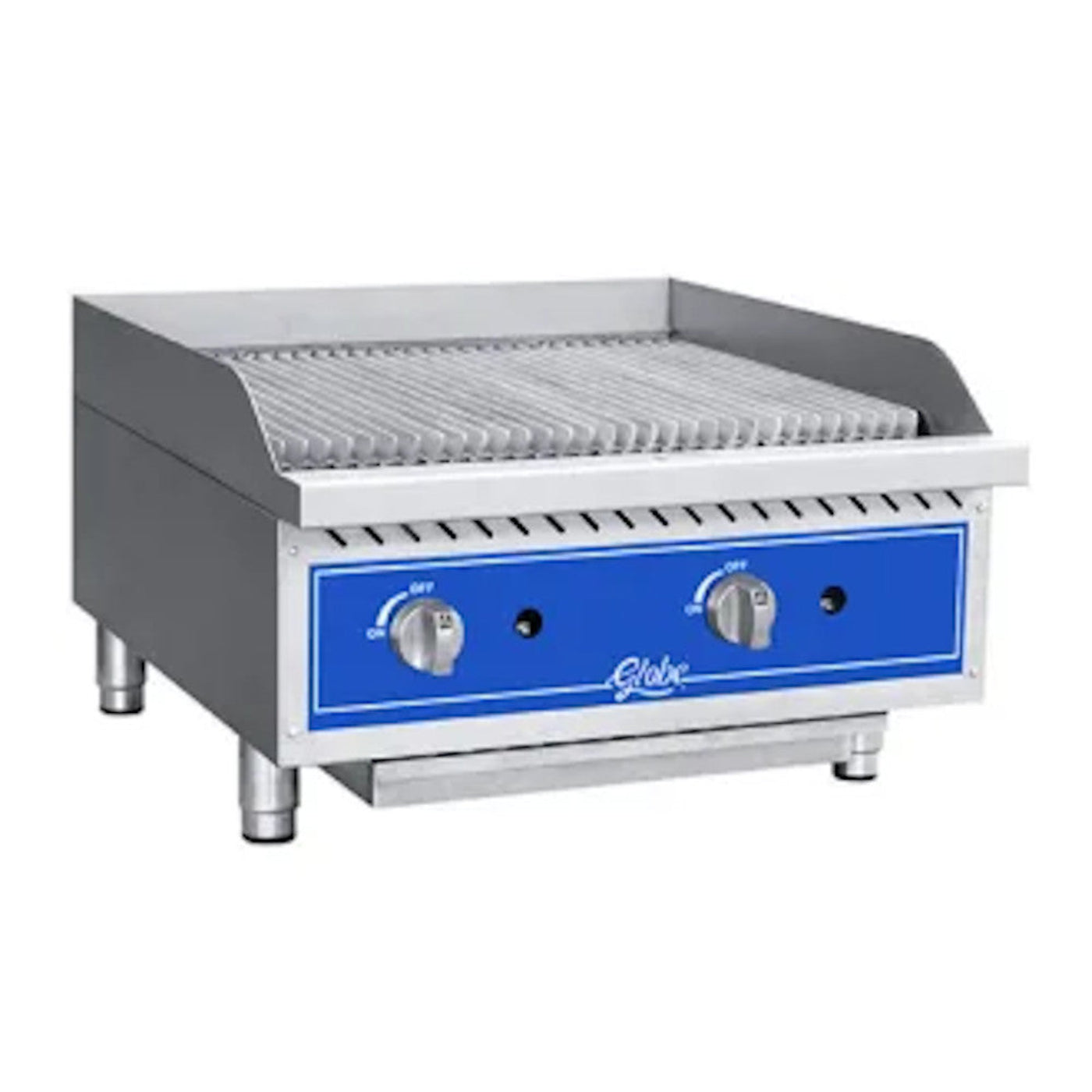 Globe GCB24G-SR 24" Gas Charbroiler with Stainless Steel Radiants - 80,000 BTU - GLGCB24GSR