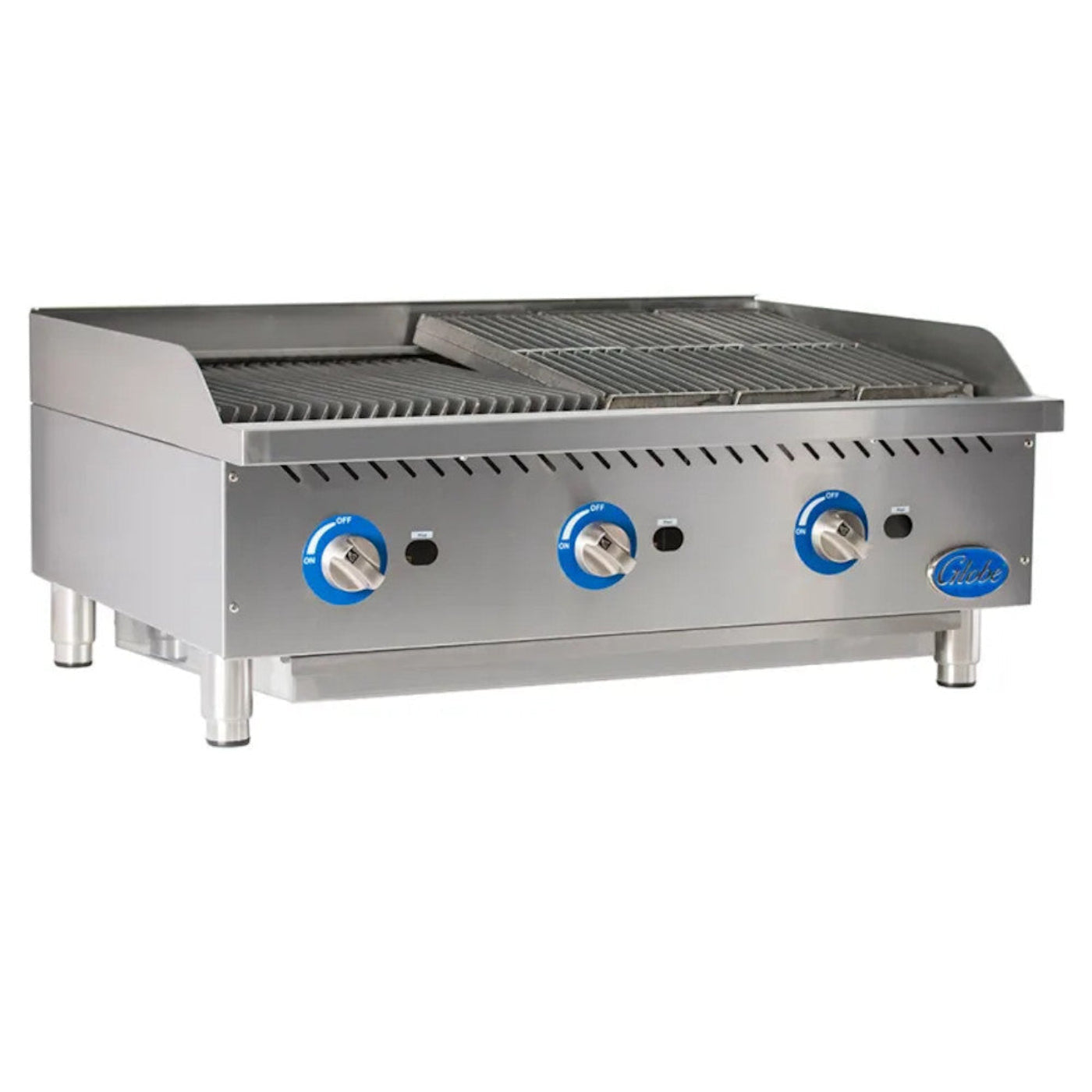 Globe GCB36G-SR 36" Gas Charbroiler with Stainless Steel Radiants - 120,000 BTU - GLGCB36GSR