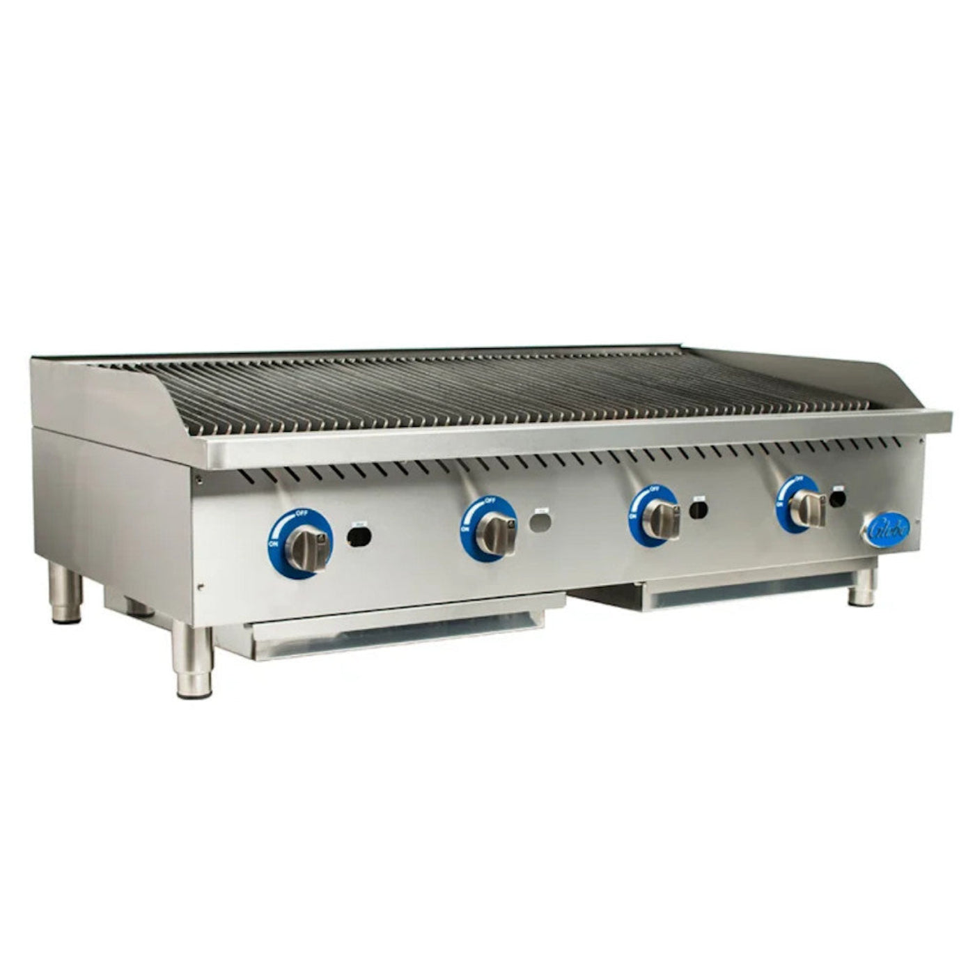 Globe GCB48G-SR 48" Gas Charbroiler with Stainless Steel Radiants - 160,000 BTU - GLGCB48GSR