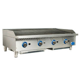 Globe GCB48G-SR 48" Gas Charbroiler with Stainless Steel Radiants - 160,000 BTU - GLGCB48GSR