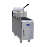 Globe GF15PG 15 lb. Liquid Propane Countertop Fryer - 26,500 BTU - GLGF15PG