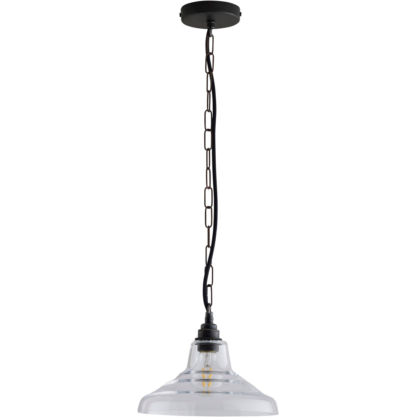 Davey Lighting Glass School Pendant Light Size 1