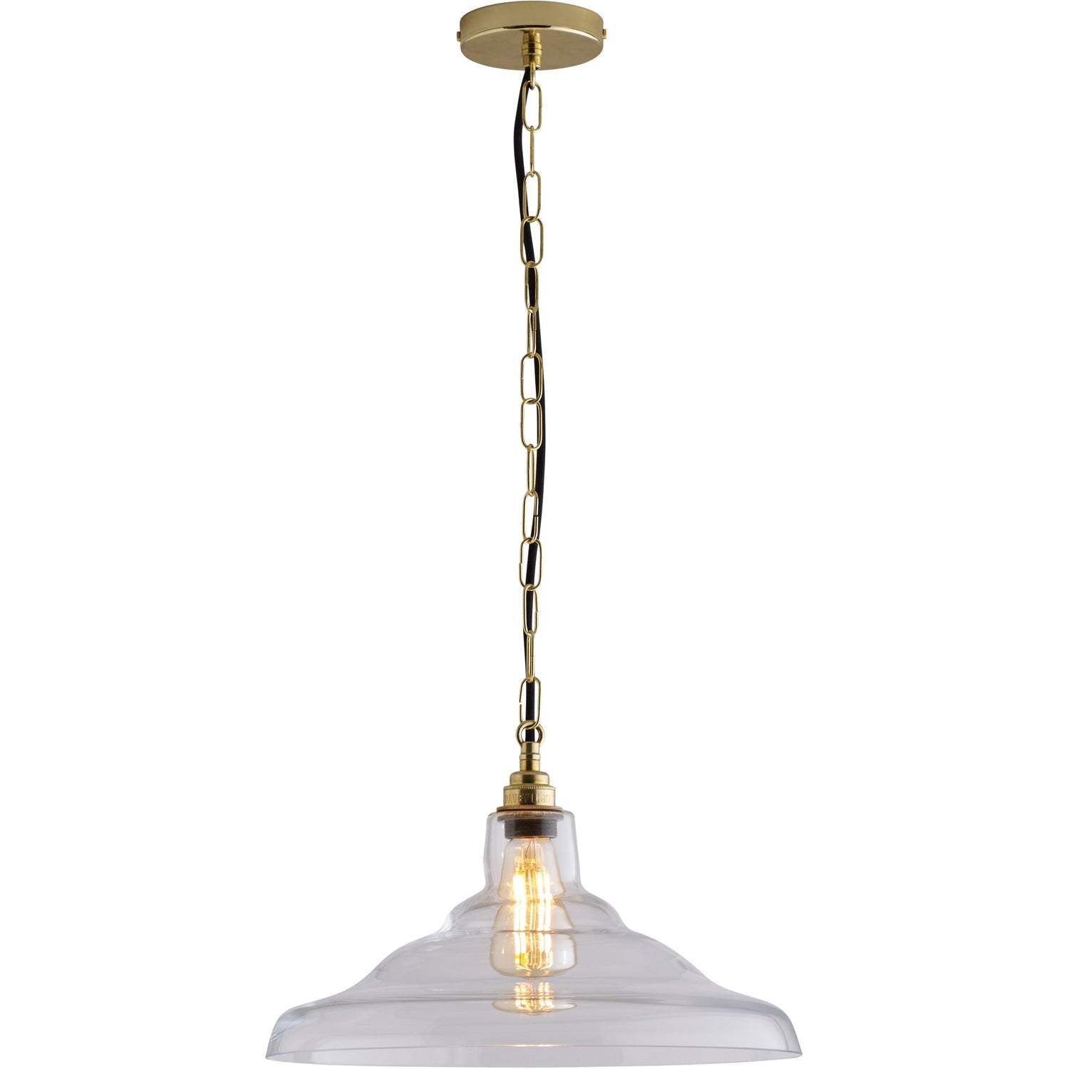 Davey Lighting Glass School Pendant Light Size 2