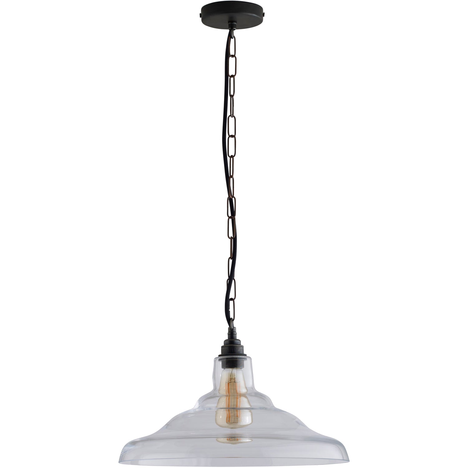 Davey Lighting Glass School Pendant Light Size 2