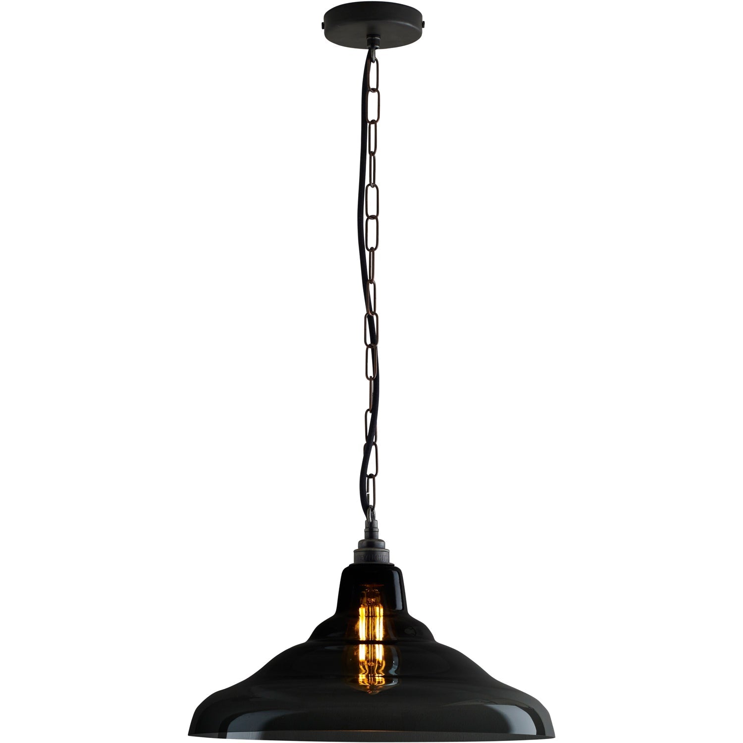 Davey Lighting Glass School Pendant Light Size 2