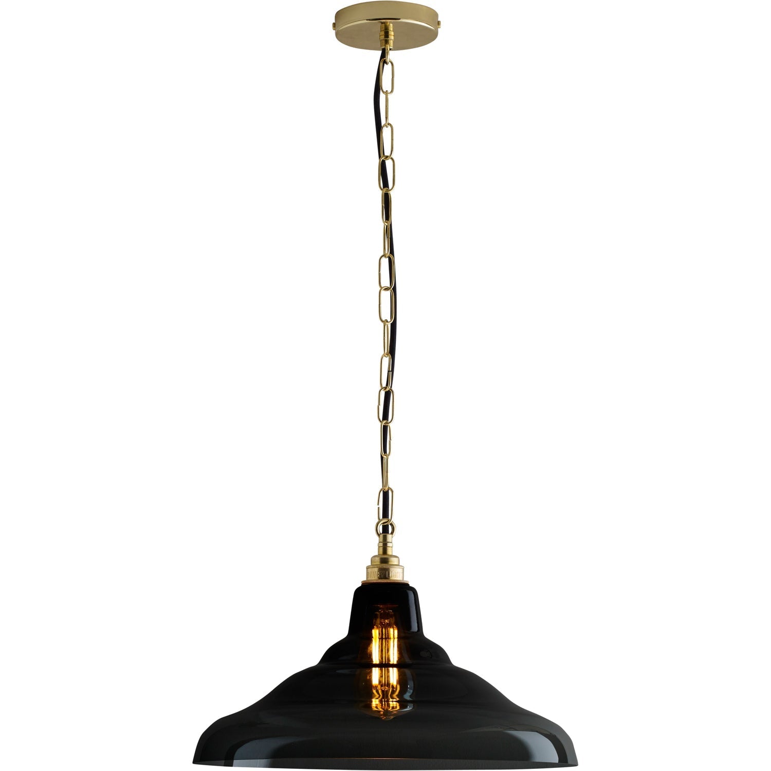 Davey Lighting Glass School Pendant Light Size 2