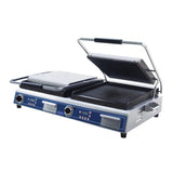Globe GPGDUE14D Deluxe Double Sandwich Grill with Grooved Plates - GLGPGDUE14D