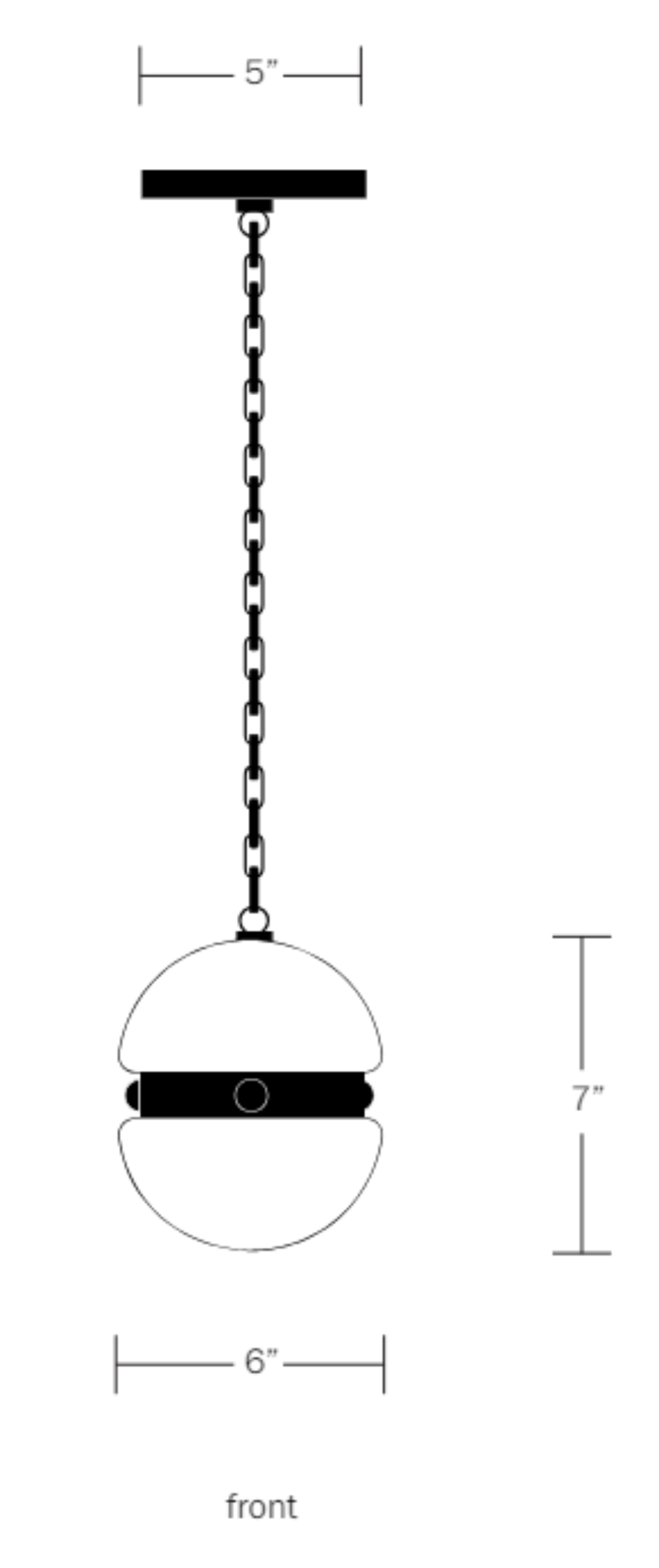 Workstead Hemisphere Pendant Small - WS-BUO-HEM-P-SM-MBE-110