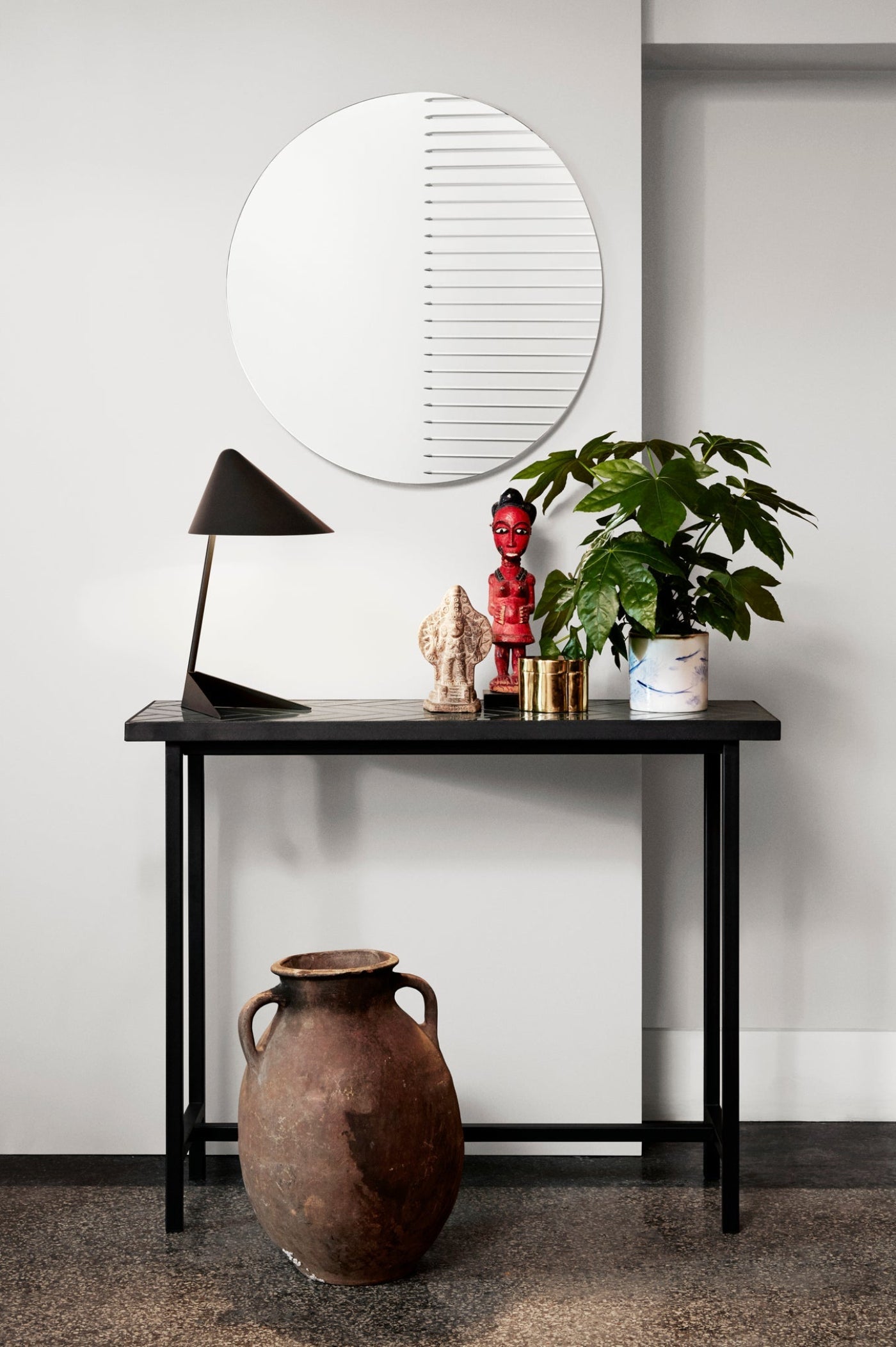 Warm Nordic Herringbone Console Table - 2827003