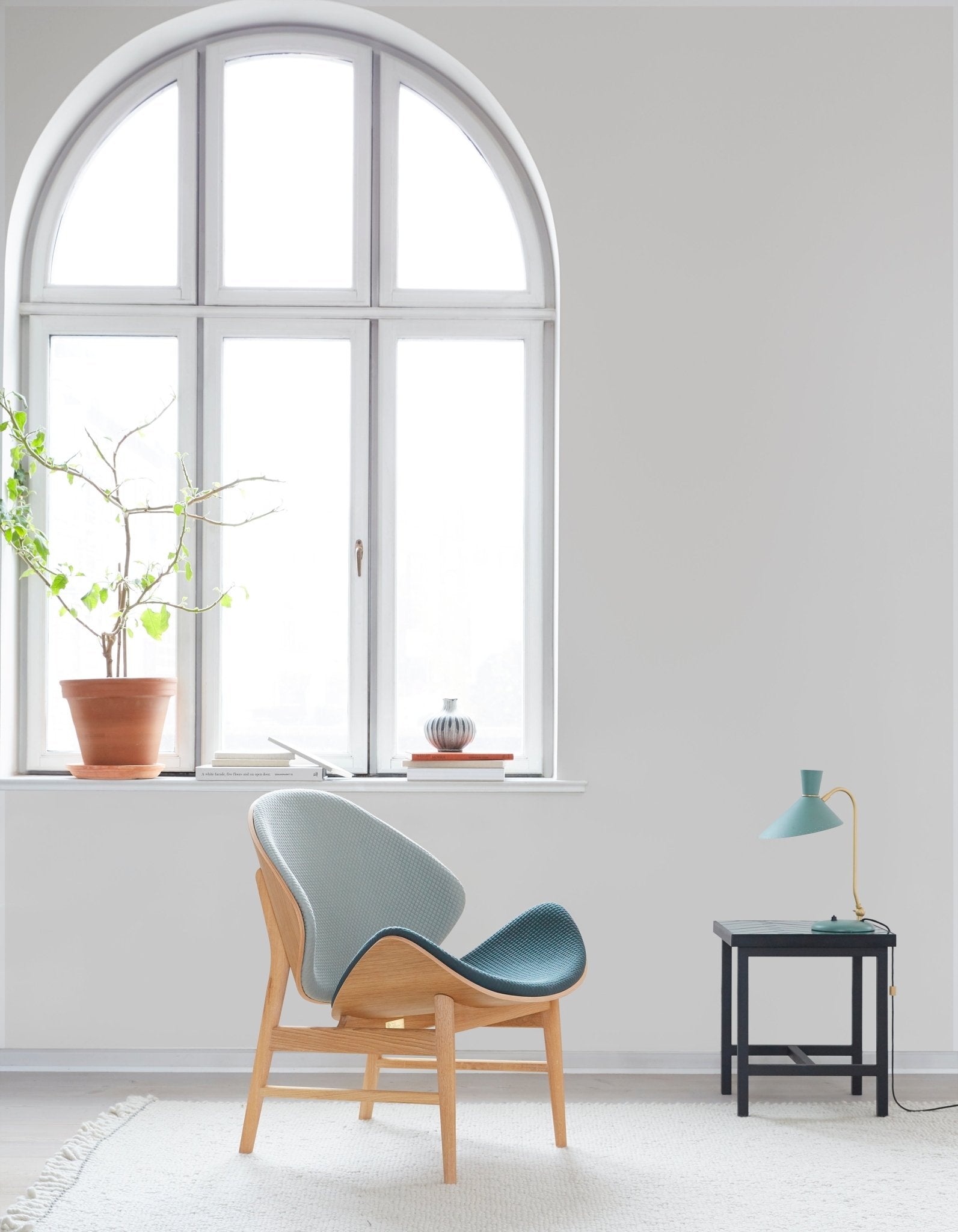 Warm Nordic Herringbone Side Table - 2817003