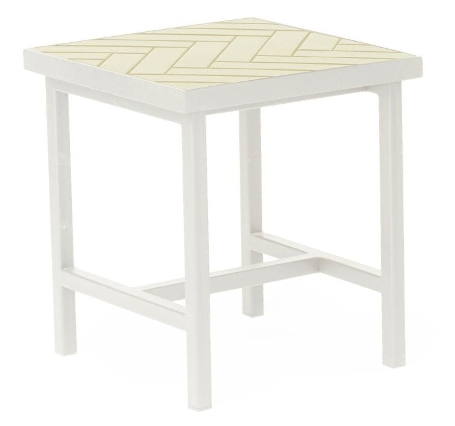 Warm Nordic Herringbone Side Table - 2817003