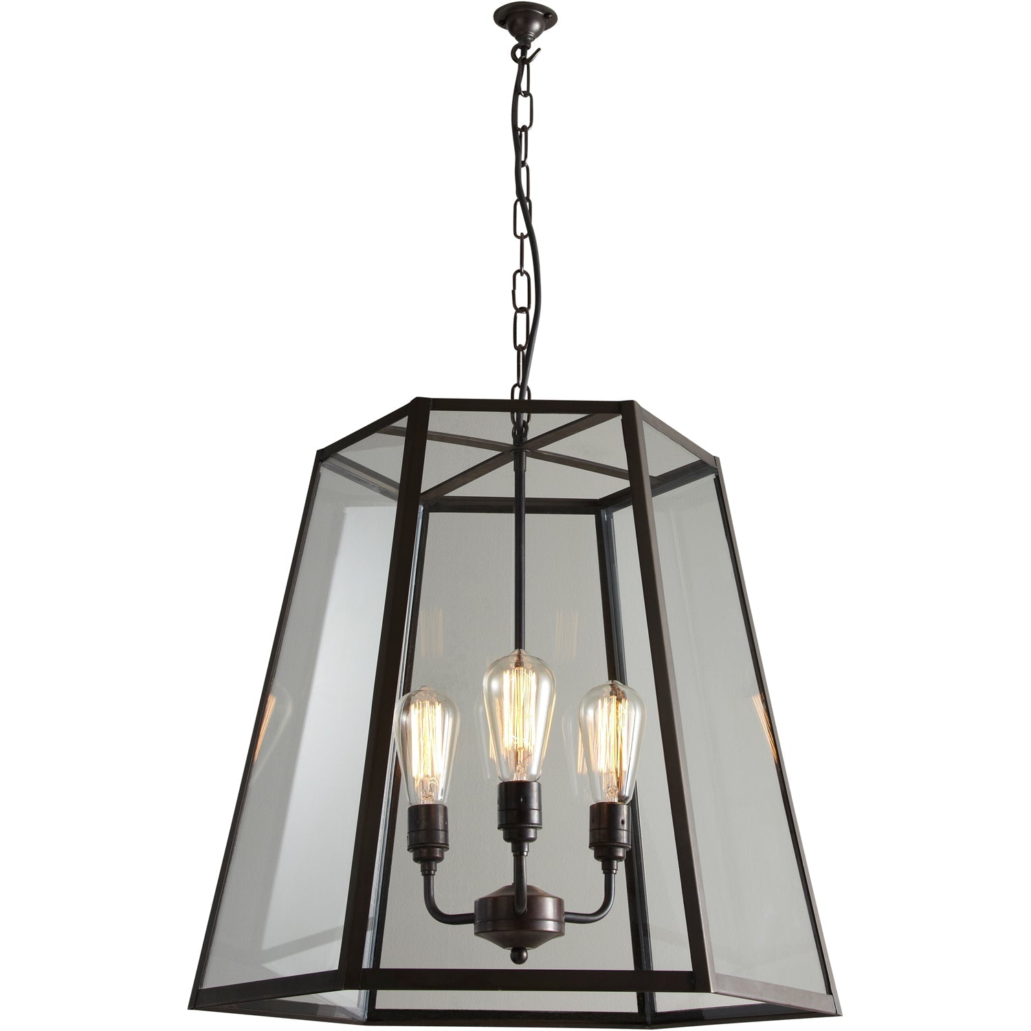 Davey Lighting Hex Pendant 7651 - Extra Large - Weathered Brass