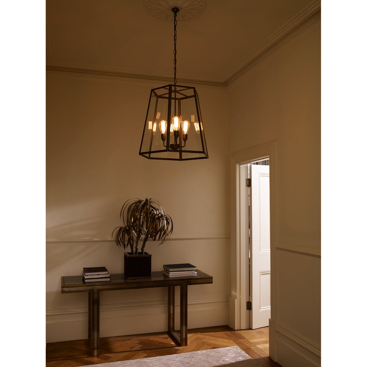 Davey Lighting Hex Pendant 7651 - Extra Large - Weathered Brass