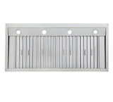 Kucht Professional 48" Wall Mount Range Hood 1,200 CFM in Black - KRH4815-K