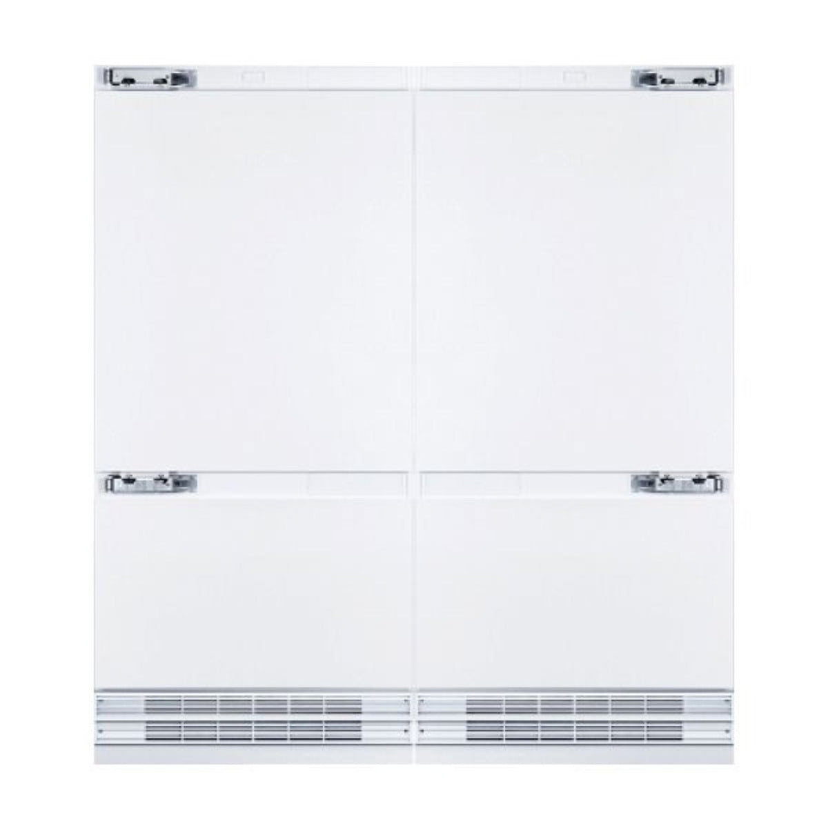 Hallman 72" Built-in, Side by Side Refrigerator with total of 28.4 Cu. Ft. and Freezer with a total of 11.2 Cu.Ft, Contemporary European Design, Panel Ready
