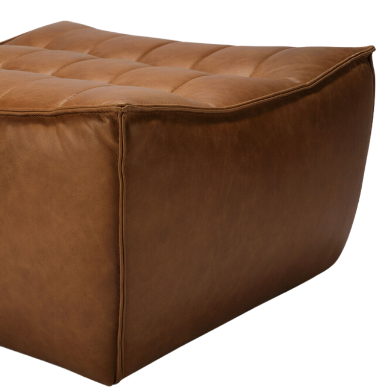Ethnicraft N701 Leather Footstool - ETH-20081