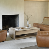 Ethnicraft N701 Leather Footstool - ETH-20081