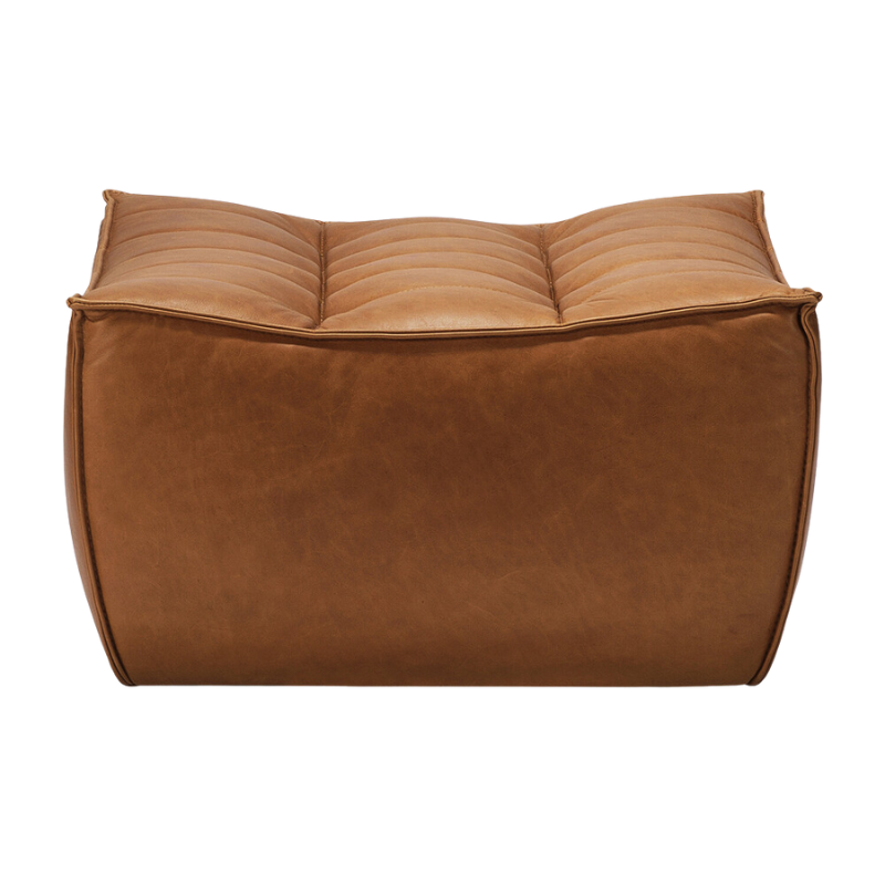 Ethnicraft N701 Leather Footstool - ETH-20081