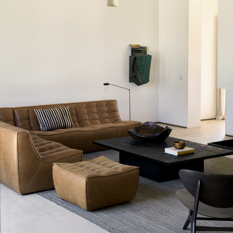 Ethnicraft N701 Leather Three Seater Sofa -  ETH-20084