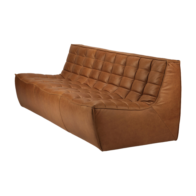 Ethnicraft N701 Leather Three Seater Sofa -  ETH-20084