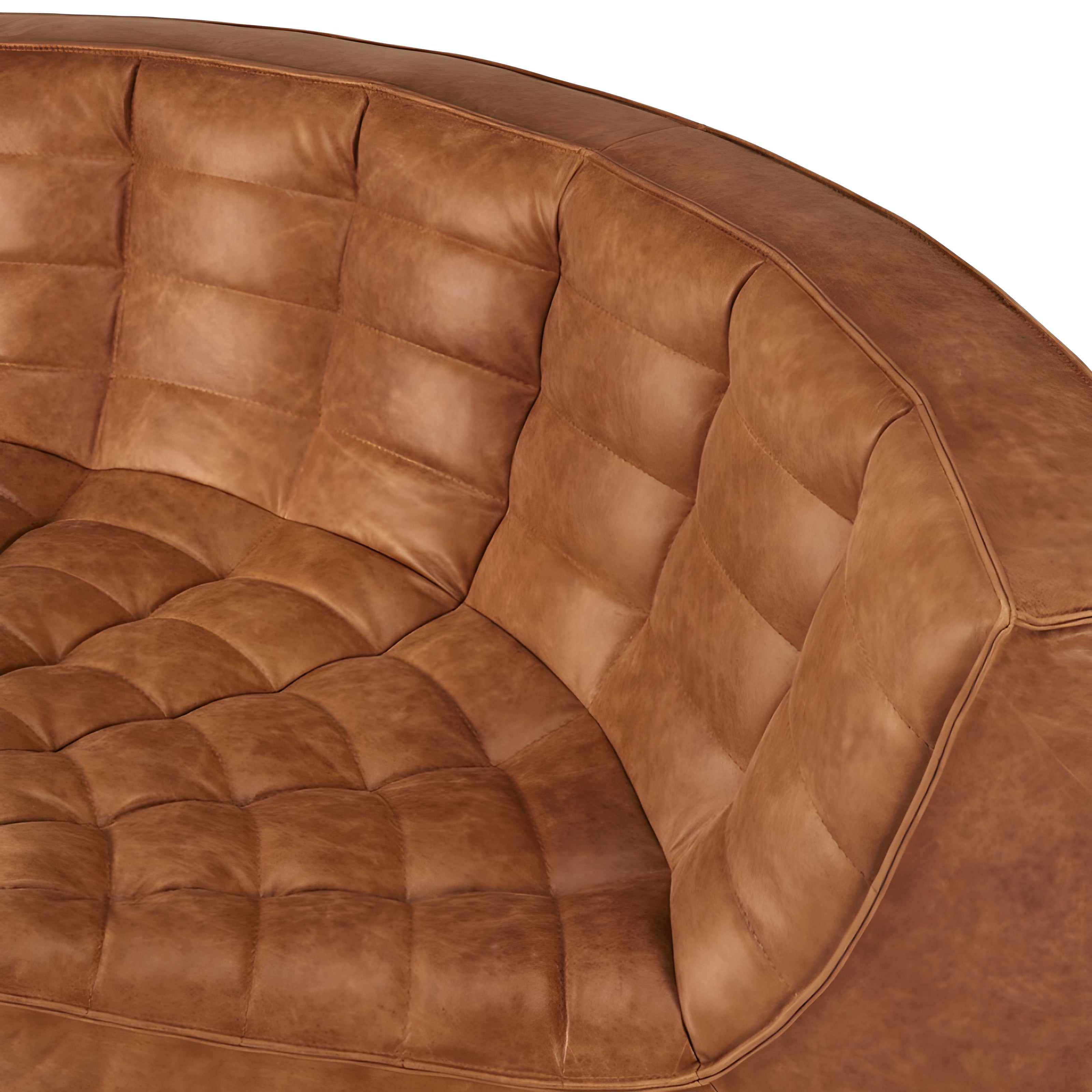 Ethnicraft N701 Round Leather Corner - ETH-20079