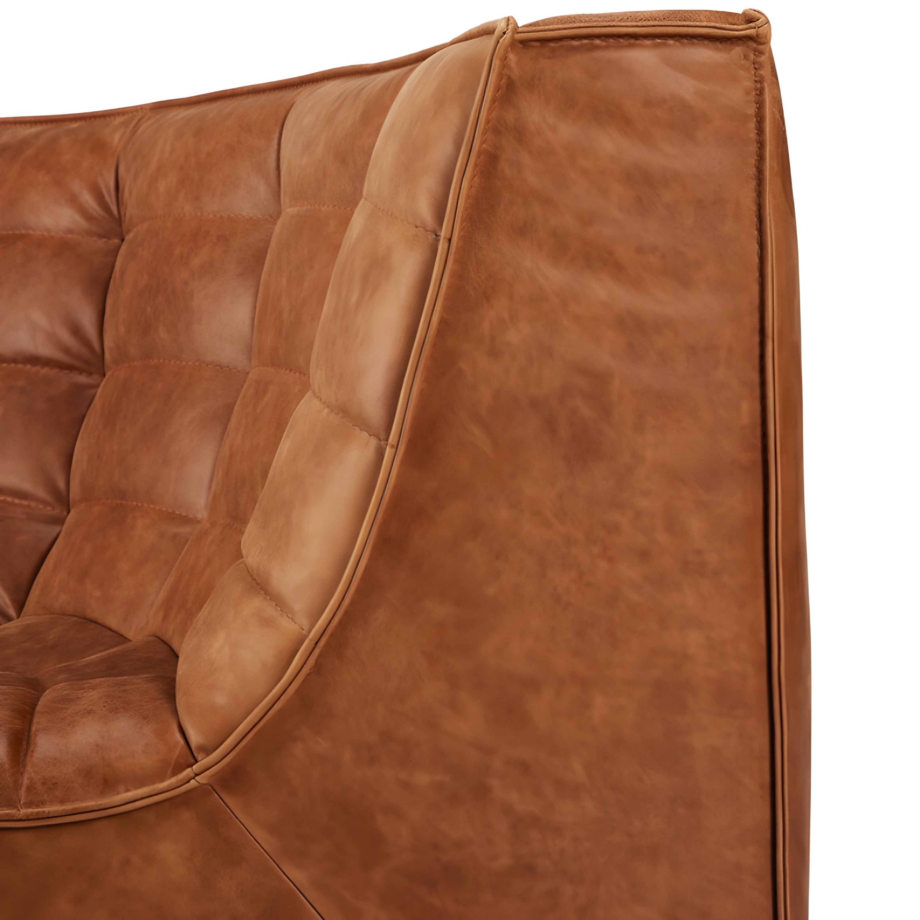 Ethnicraft N701 Round Leather Corner - ETH-20079