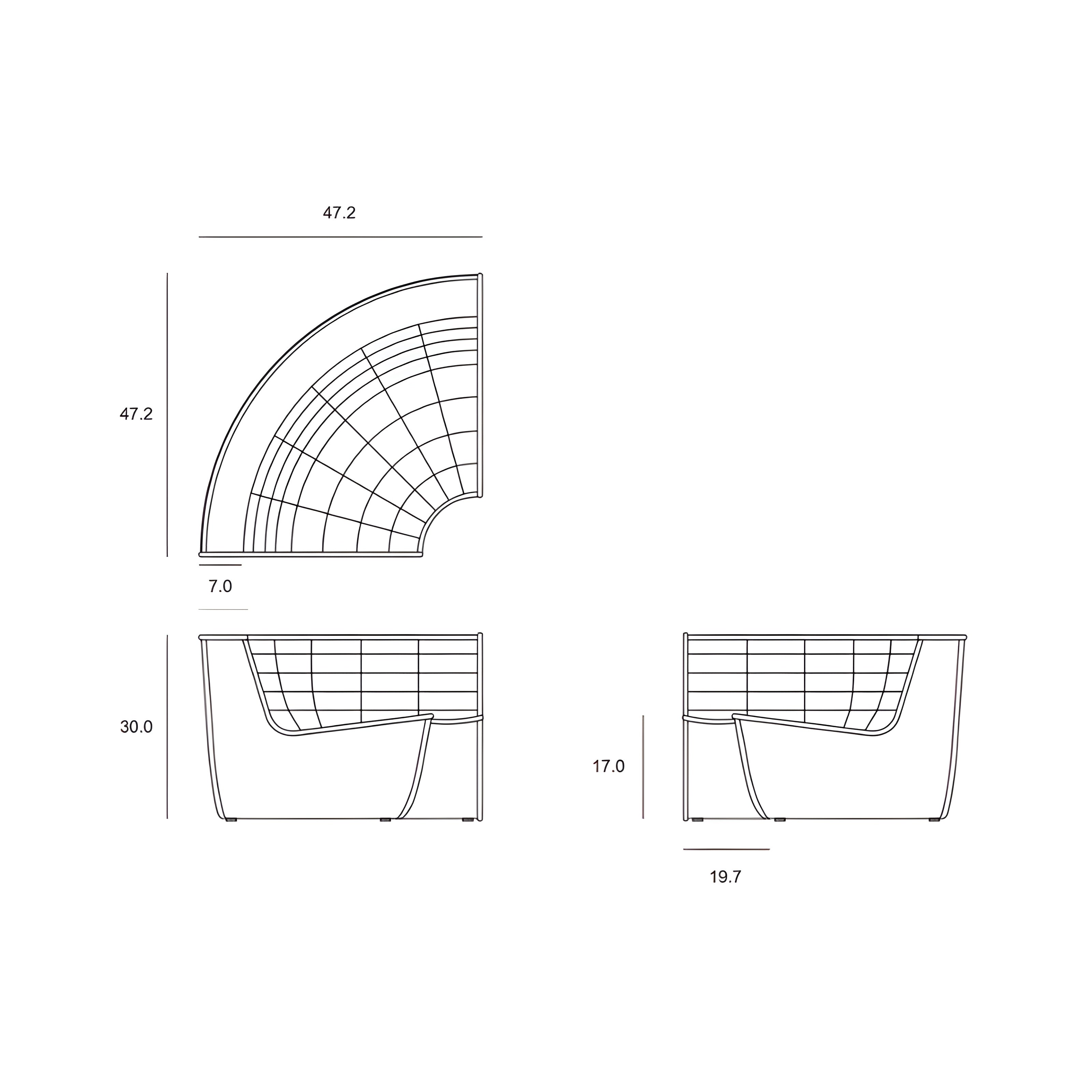 Ethnicraft N701 Round Leather Corner - ETH-20079