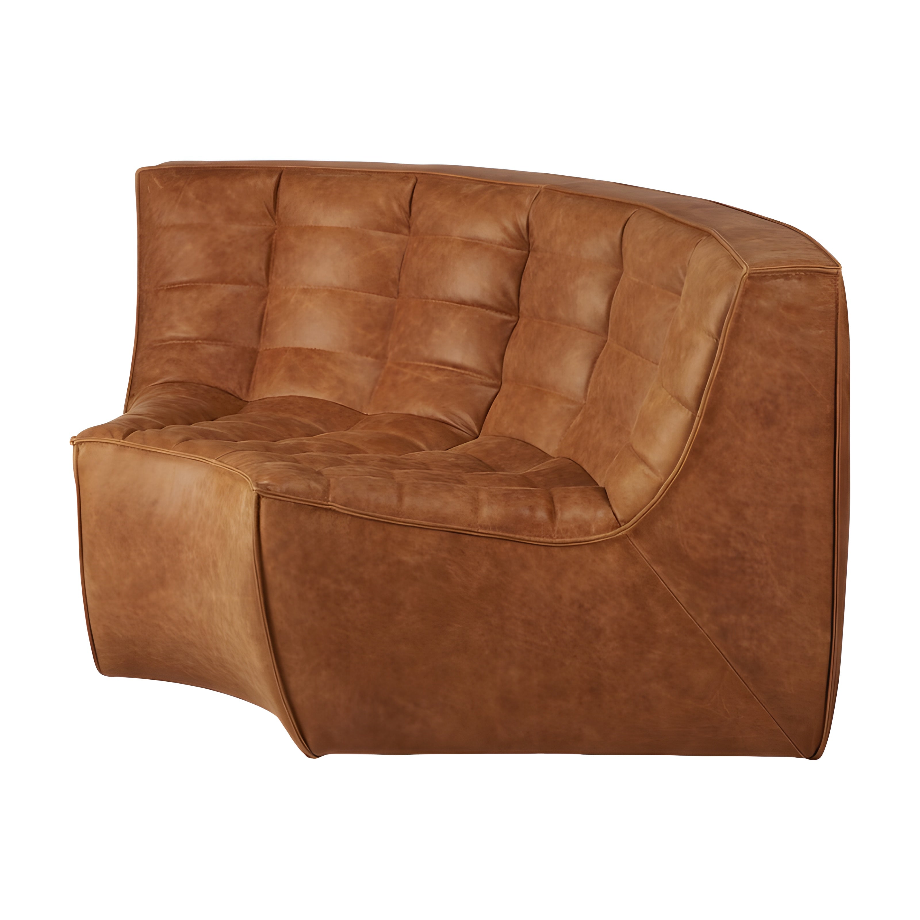 Ethnicraft N701 Round Leather Corner - ETH-20079