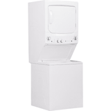 GE Electric Stacked Laundry Center with 3.8-cu ft Washer and 5.9-cu ft Dryer - GUD27ESSMWW