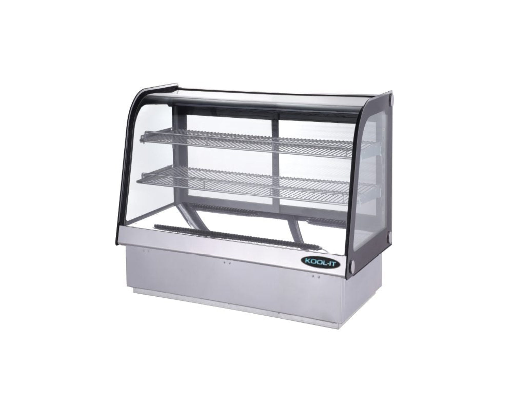 Kool-It KCD-36 | 35" Wide Stainless Steel Curved Glass Display Case - KCD-36